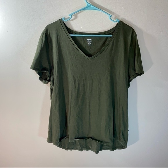 Old Navy Top Relax Loose Fit V-Neck Super Soft Tee Short Sleeve Pull over - Picture 2 of 7